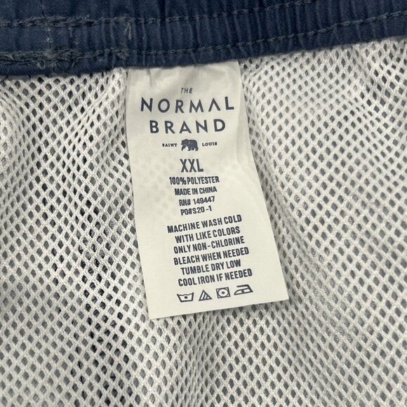 The Normal Brand Shorts Mens XXL Blue Gray Swim Trunks Lined Stretch Pockets - Picture 2 of 5